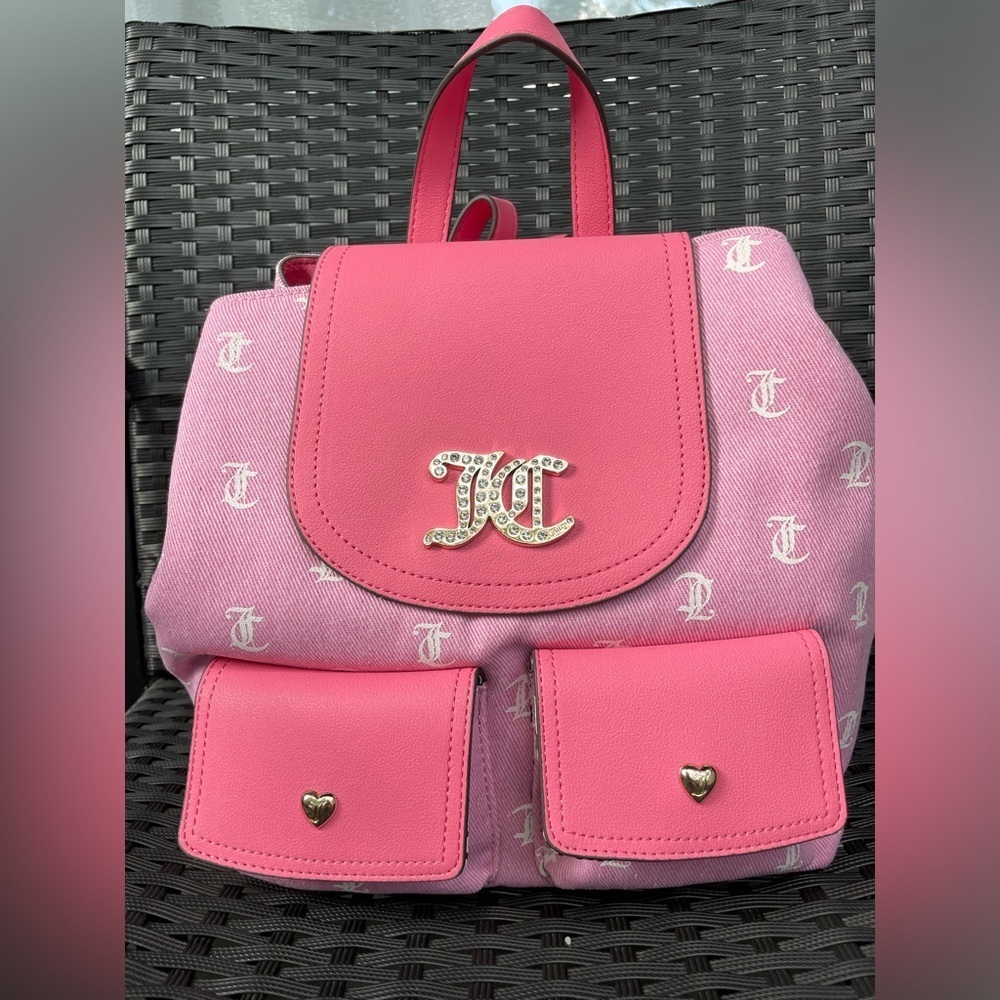 Juicy Couture bag,Juicy Couture Backpack,Juicy Couture Pink Logo Backpack. - Picture 8 of 14